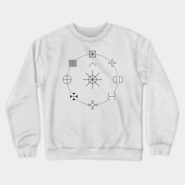 Circle of symbolism Crewneck Sweatshirt by Walzie